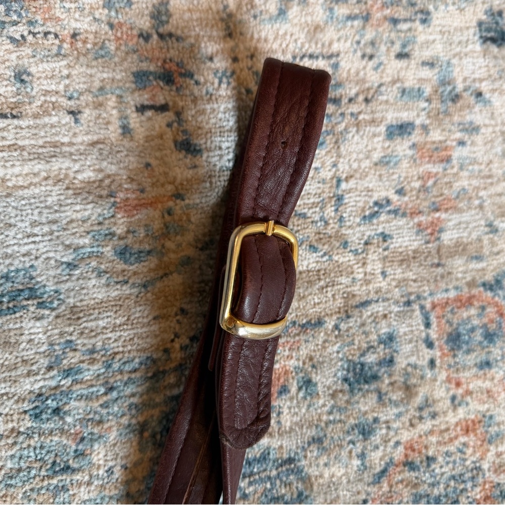 Tignanello Deep Burgundy Leather Crossbody with Tassel - Picture 11 of 14